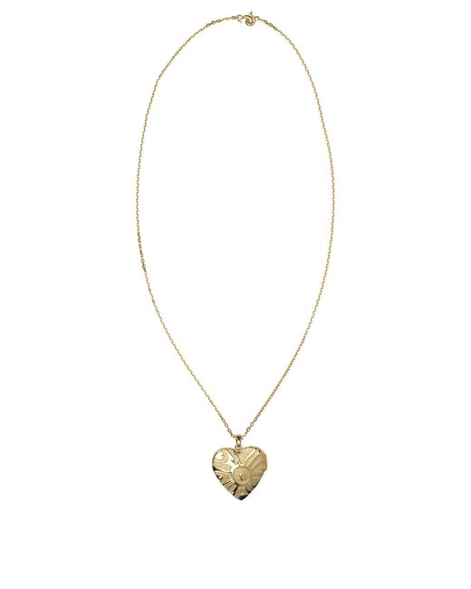 Women's White Heart Pendant Necklace