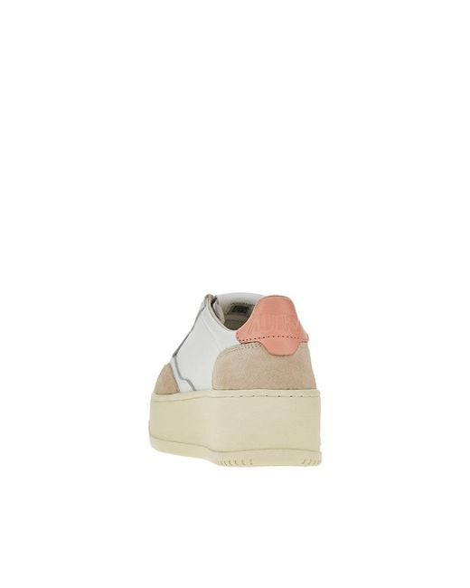 Autry Multicolor Suede And Leather Medalist Platform Sneakers