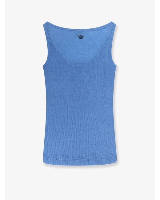 Versace Blue 'Medusa' Tank Top