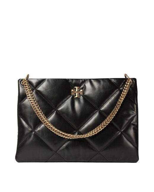 Tory Burch Black Kira Diamond Quilt Hobo