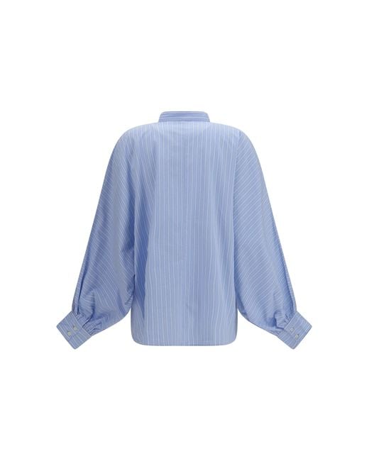 SOSUE Blue Shirt Antonia Voile