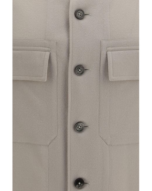 Zegna Gray Cashmere Jacket 054 for men