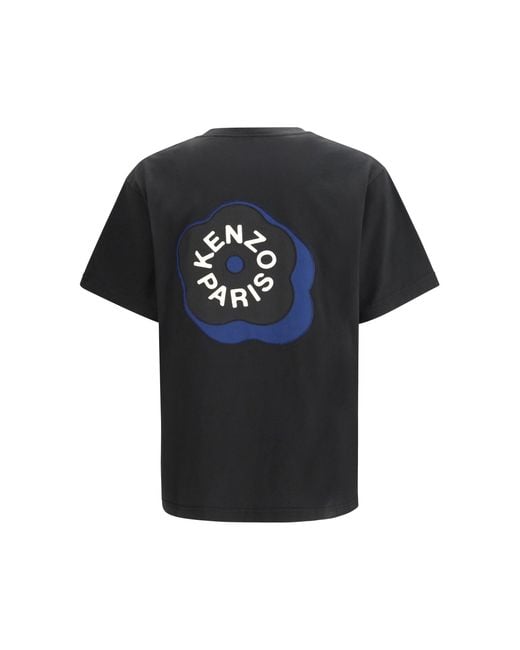 KENZO Black Boke Flower 2.0 Embroidered Cotton T-Shirt for men