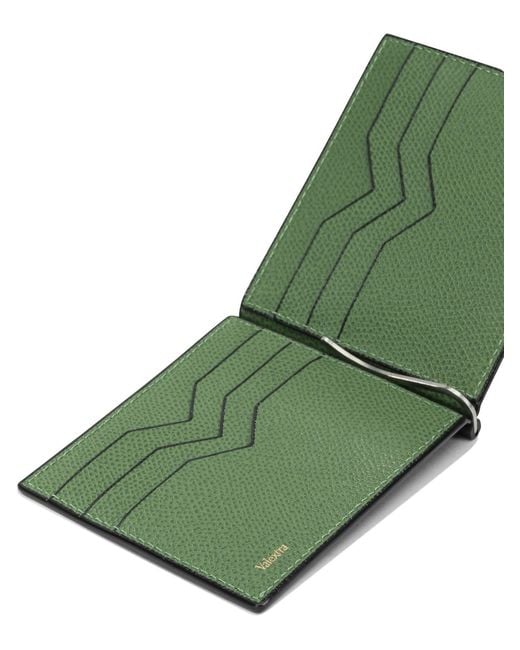 Valextra Green Grip Semplice Wallet for men