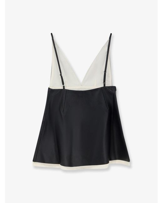 LAMRONS Black Leather Top