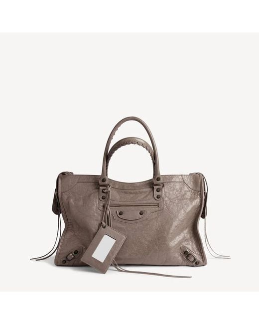 Balenciaga Gray "Le City Bag" Large Handbag
