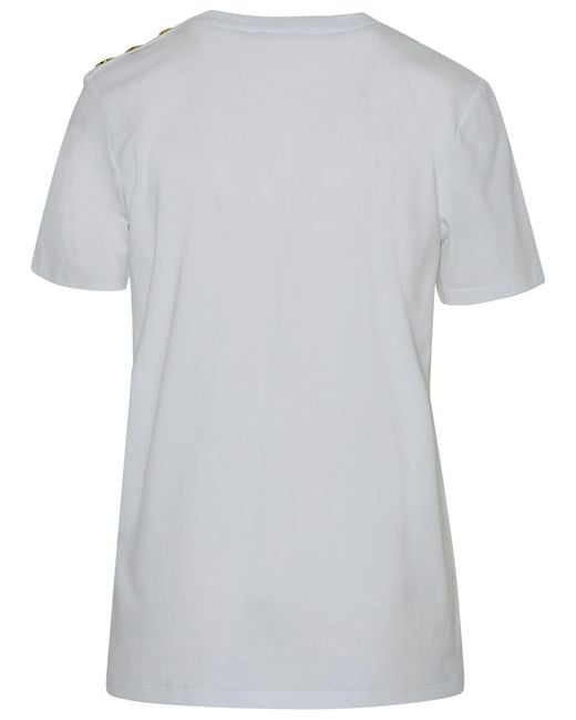 Balmain Gray Cotton T-Shirt