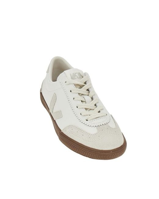 Veja White Leather 'Volley' Sneakers