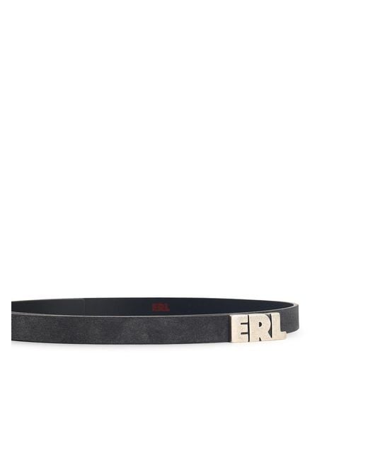 ERL White Suede Belt for men