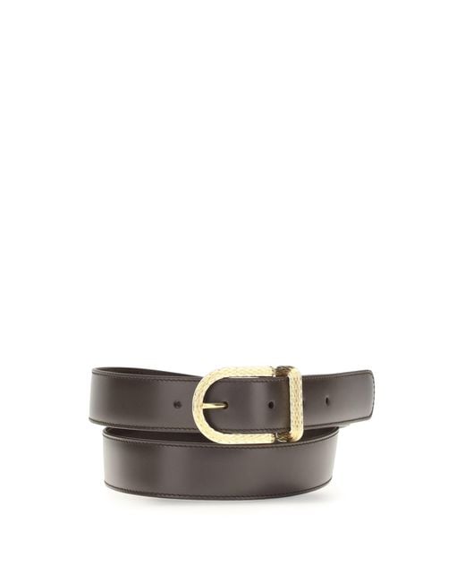Loro Piana White Belt Inlay Calf Leather Sun