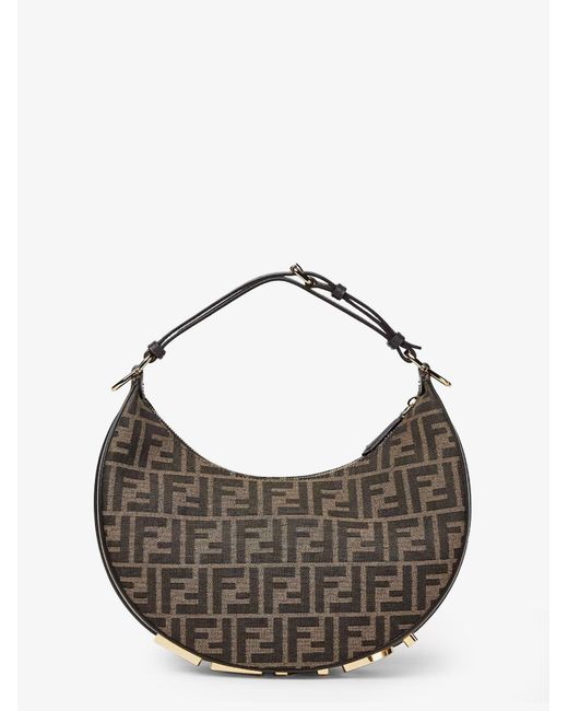 Fendi Metallic Graphy Small Ff Jacquard Fabric Handbag