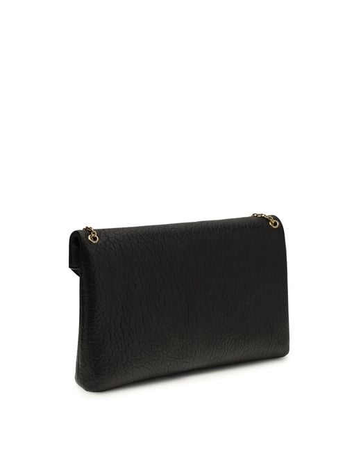 Saint Laurent Black Cassandre Clutch Bag