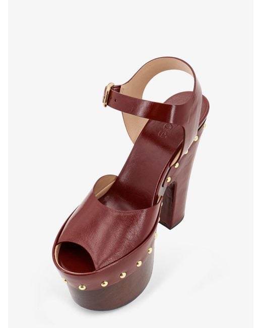 Chloé Brown Meret Sandals Oversized Platform