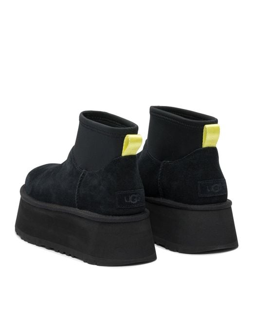 Ugg Black Platform Snow Boots Classic Mini Dipper