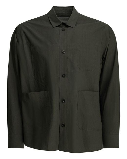 Sacai Black Typewriter Casual Shirt for men