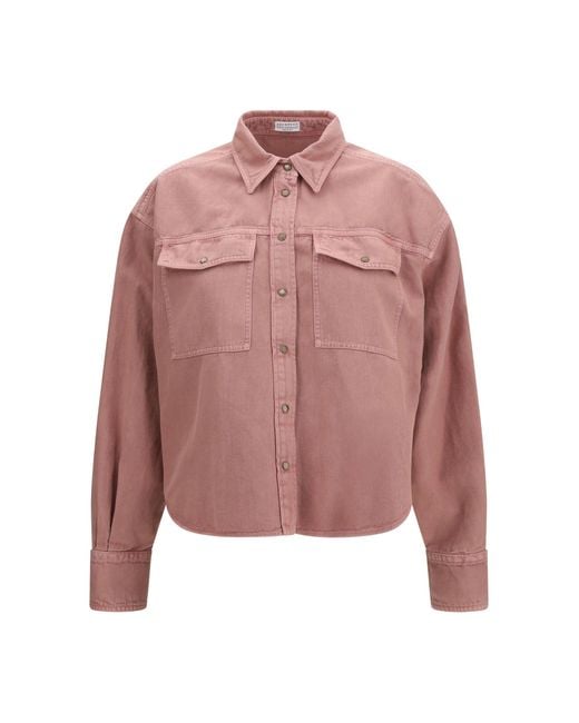 Women's Pink Cotton And Linen Shirt