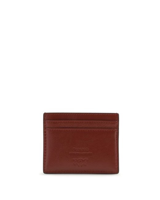 Pinko Purple Card Holder Dark Calf Leather