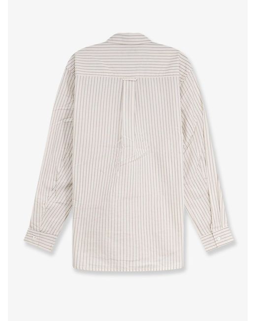 Stussy White Standard Striped Cotton Shirt for men