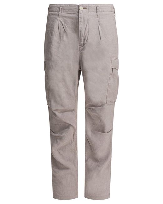 Nonnative Gray Linen-Blend Cargo Pants Trousers for men