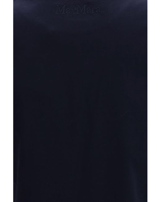 Max Mara Pure Blue Donata Cotton T-Shirt Blu Marino