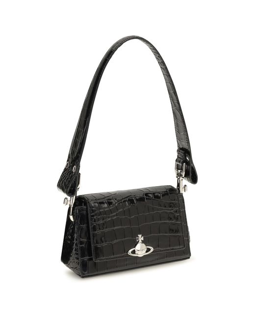 Vivienne Westwood Black Hazel Small Shoulder Bag