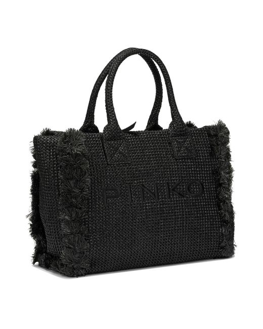 Pinko Black Polypropylene Polyester Polyester Cotton Polyamide Polyurethane Polyester Handbag
