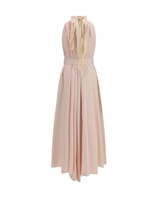 Sa Su Phi Pink Belted Pleated Dress Light