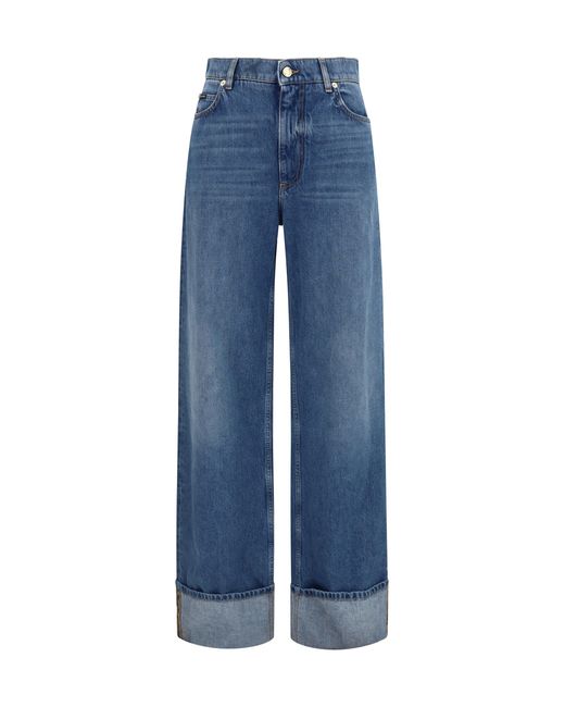 Dolce & Gabbana Blue Dolce & Gabbana Straight-Leg Five-Pocket Jeans