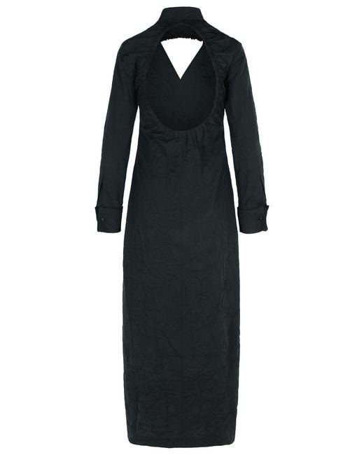 Max Mara Black 'Rovigo' Cotton Blend Dress