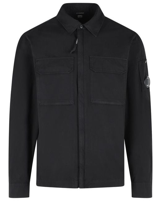 C P Company Black Cotton Shirt