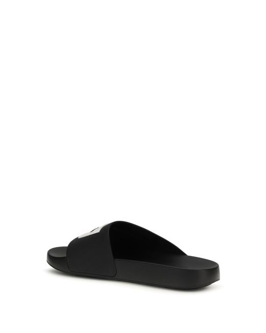 Givenchy White Rubber Slippers Label Slide