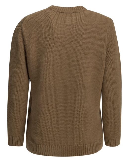 Totême Brown Camel-Colored Crew-Neck Sweater