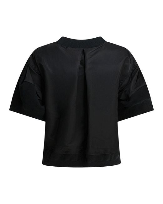 Sacai Black Crew-Neck T-Shirt
