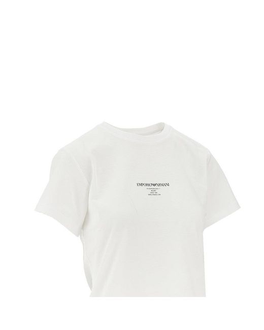Emporio Armani White Asv Photographic Print T-Shirt