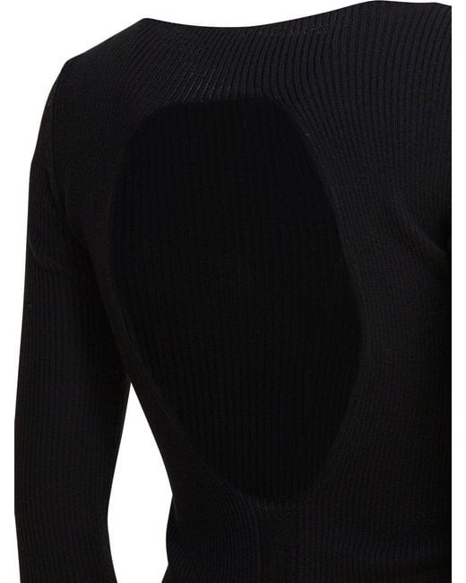 Rick Owens Black Ribbed Sweater