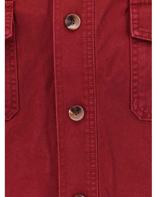 TONYWACK Red Oversize Cotton Shirt for men