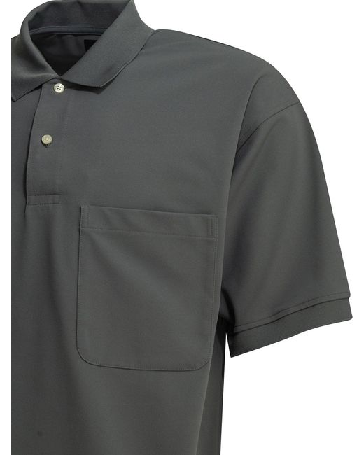 DAIWA PIER 39 Gray Tech Button-Down Polo Shirt for men