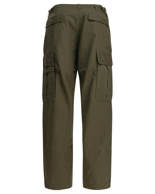 Buzz Rickson's Green Cotton Poplin Cargo Pants Trousers for men