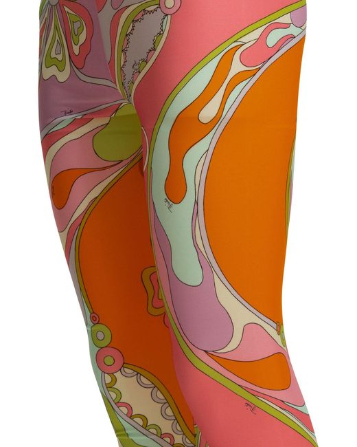 Emilio Pucci Red "Orchidee" Legging