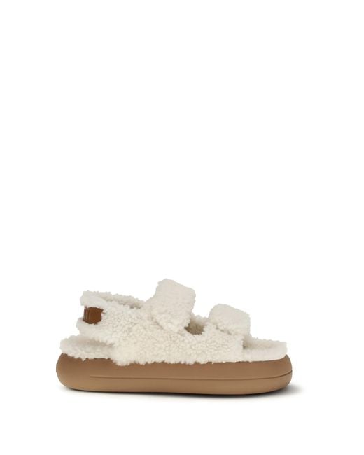 Moon Boot White The Fur-Lined Sandals