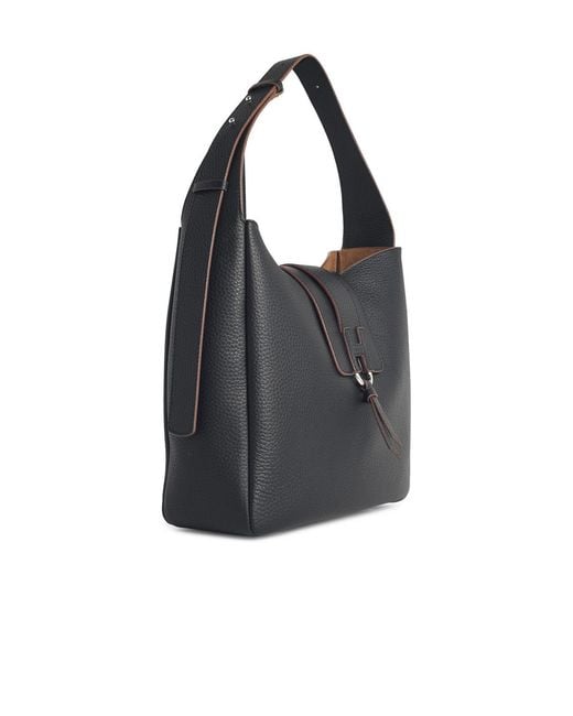 Hogan Black Hobo Trend Leather Bag