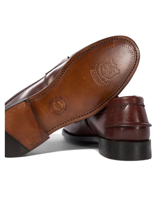 Saxone Of Scotland Brown Arran Loafers & Slippers for men