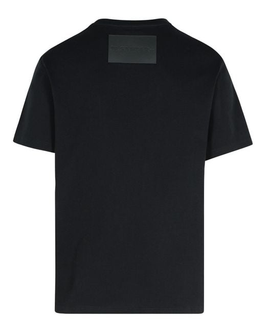 Jil Sander Black T-Shirt With Ribbed Neckline for men