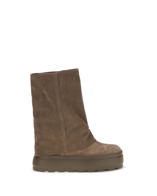 Casadei Brown Double Face Suede High Boots Caribou