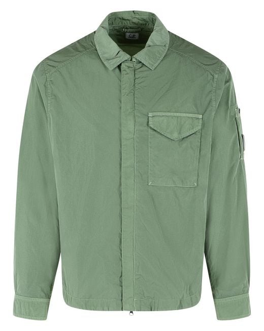 C P Company Green Polyamide Jacket for men