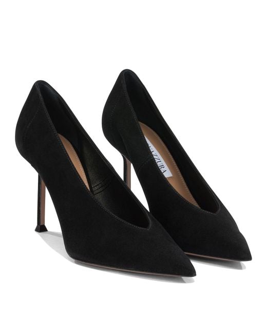 Aquazzura Black Suede Leather Heeled Shoes