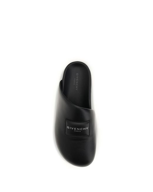 Givenchy Black Leather Mules for men
