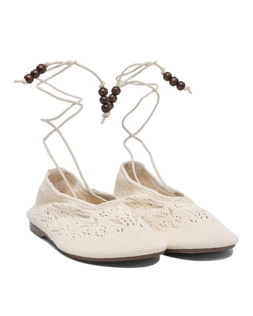 Alohas White Rosemary Ballerinas