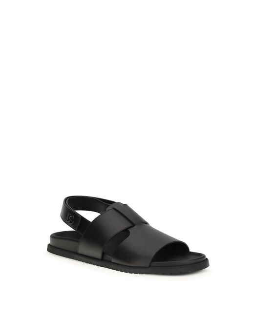 Dolce & Gabbana Black Dolce & Gabbana Open-Toe Sandals for men