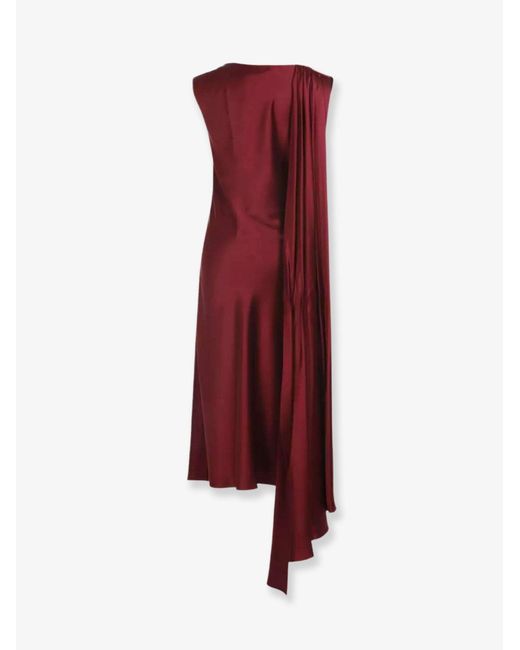 Max Mara Red Edolo Silk Dress